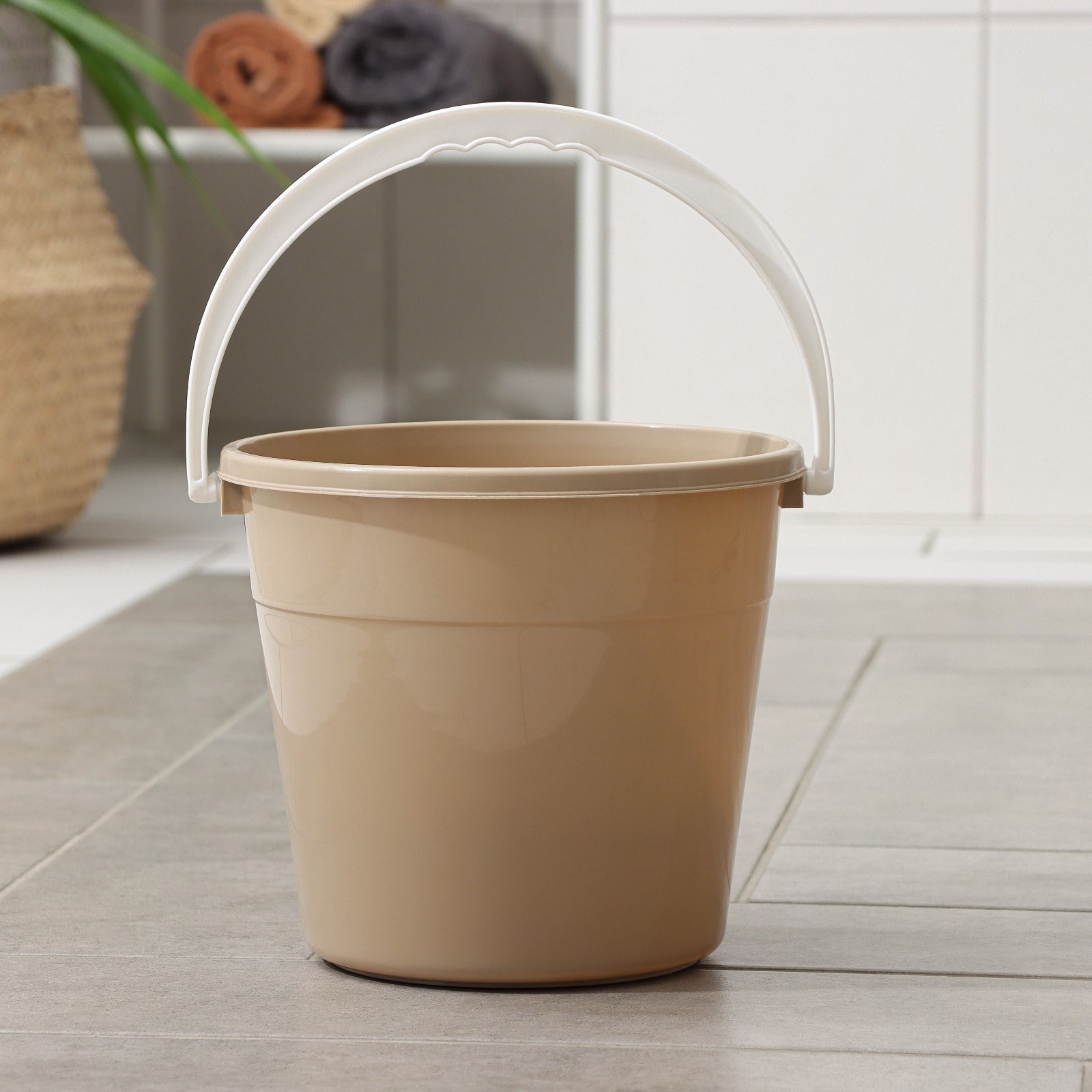 Изображение товара Ведро Искрапласт 9171014 5 л пластик бежевый