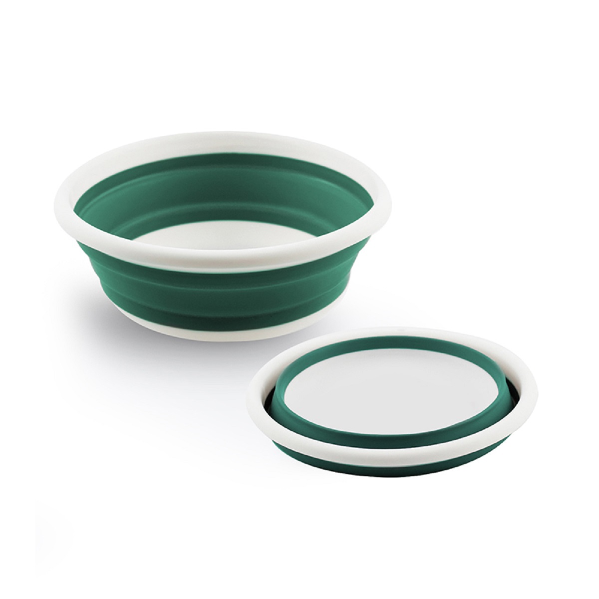 Изображение товара Таз складной силиконовый ES-BS-portable-5l-33x12/4-white/seagreen Изображение товара Таз складной силиконовый ES-BS-portable-5l-33x12/4-white/seagreen