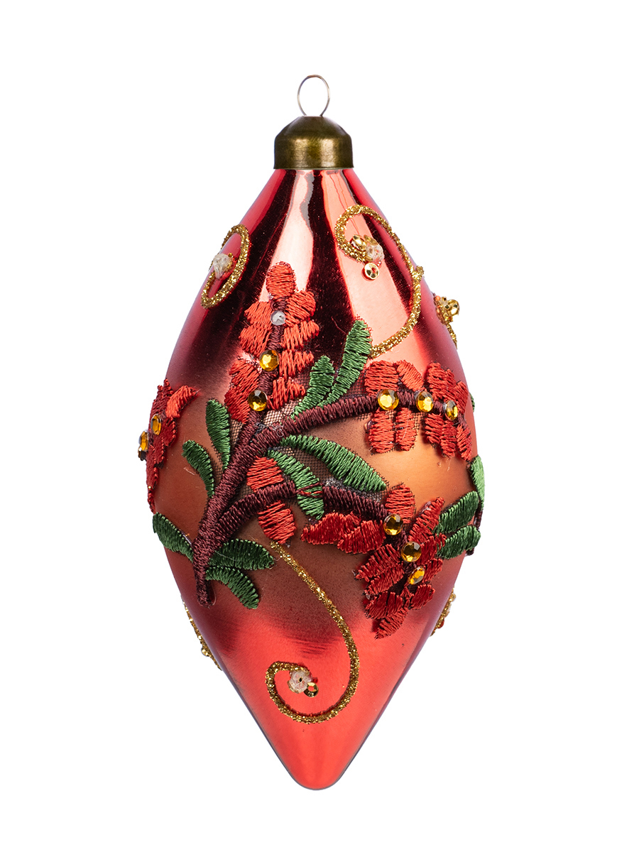 Изображение товара Елочная игрушка Valma 91550 6 см x 6 см красный