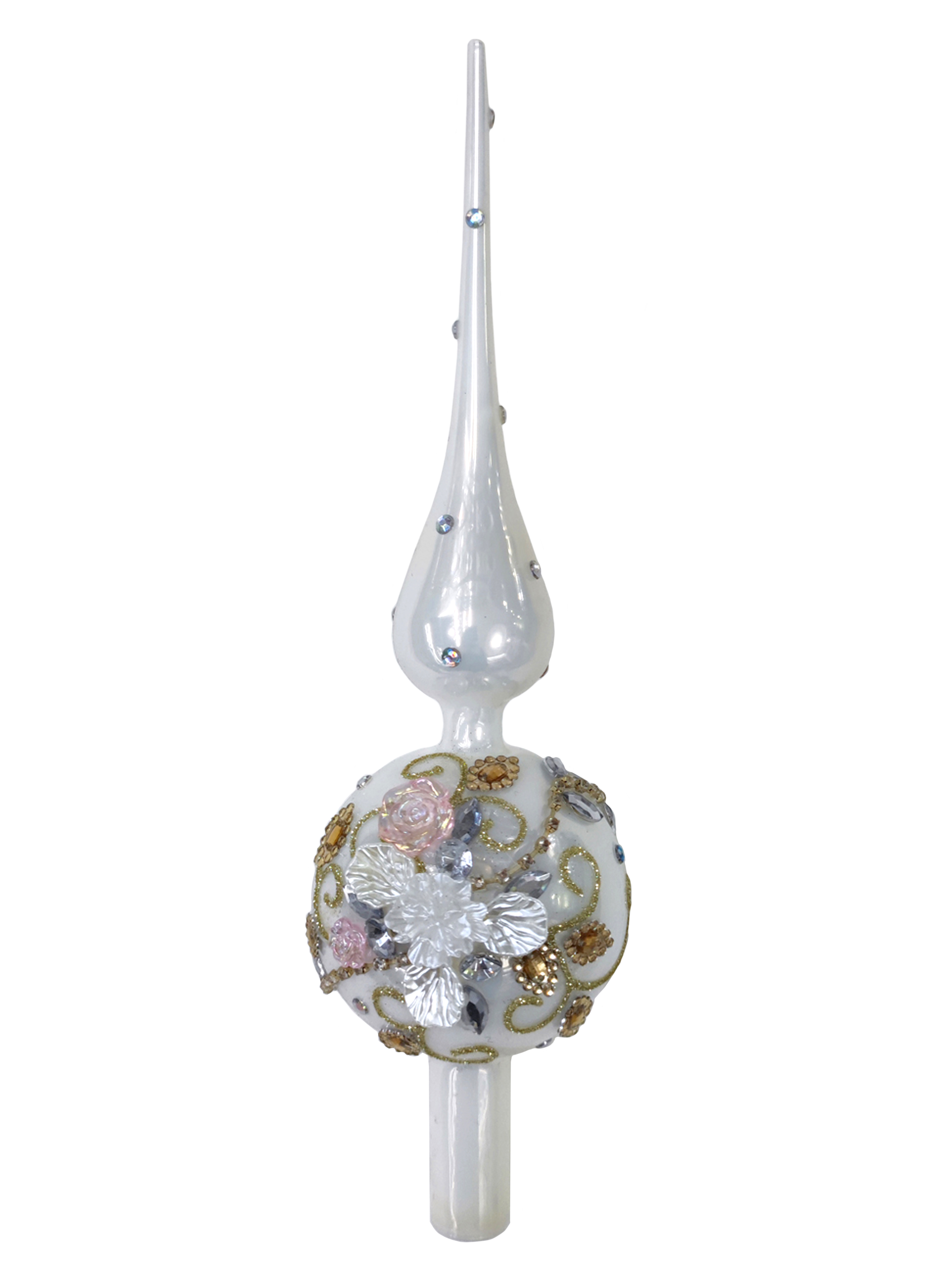 Изображение товара Верхушка на елку Valma h 8 см белый