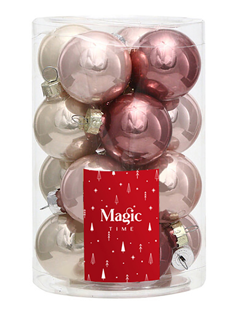 Изображение товара Набор елочных игрушек Magic time 92669 4 см разноцветные 12 шт стекло