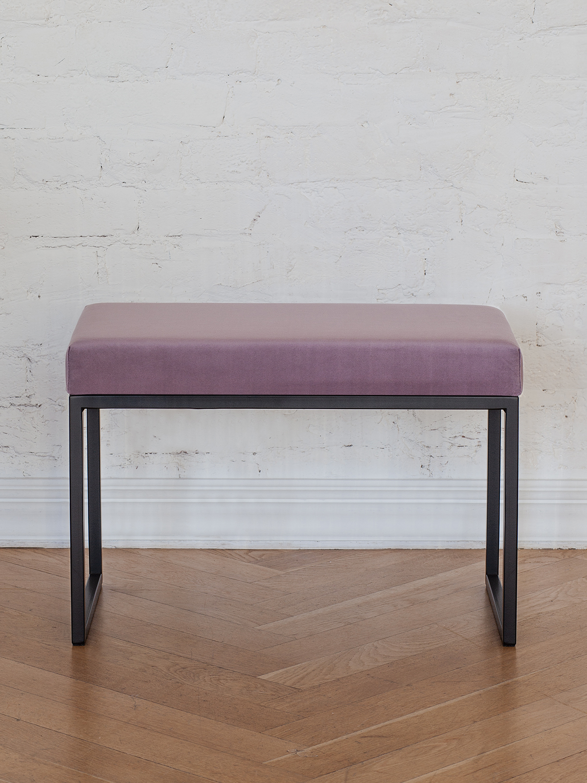 Изображение товара Банкетка Greenween Alba smart Dusty Pink 65x35x45 см металл искусственный велюр стильный дизайн