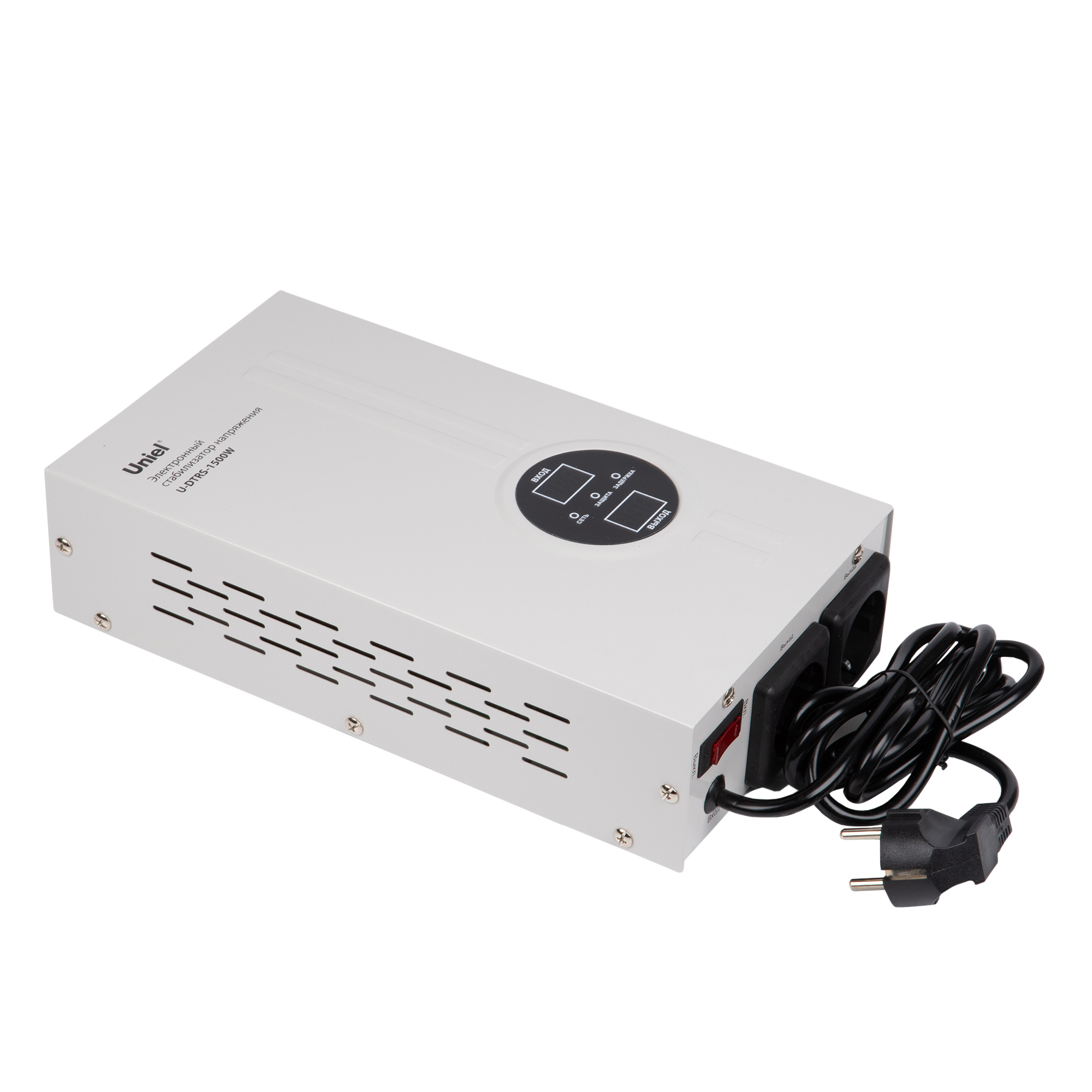 Изображение товара Стабилизатор напряжения Uniel U-DTRS-1500W однофазный 1500 ВА 110-260В