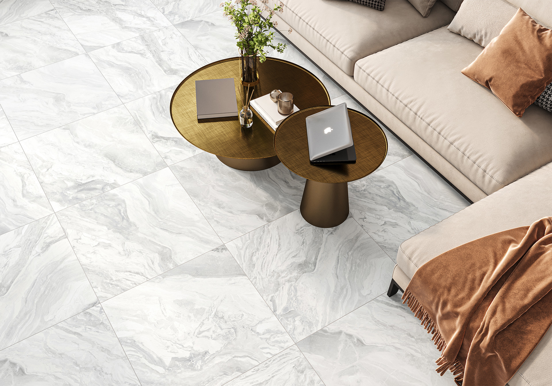 Изображение товара Керамогранит New trend Destone gray GP40DES15R 60x60см 1.44 м² цвет серый, серебристый