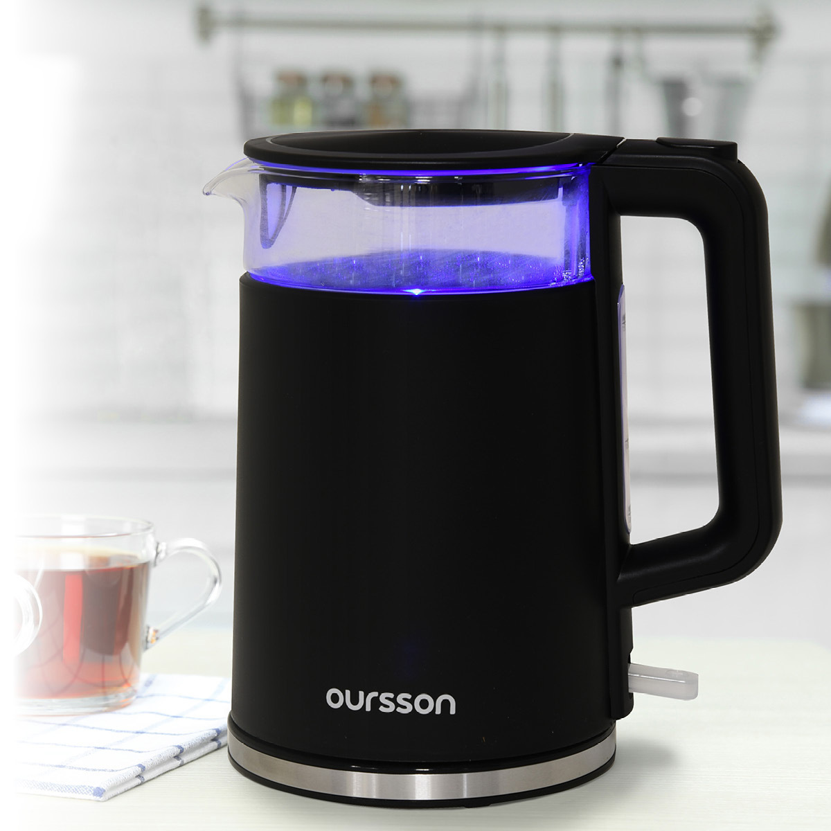 Изображение товара Электрический чайник 1.7 л Oursson KE1732W пластик цвет черный