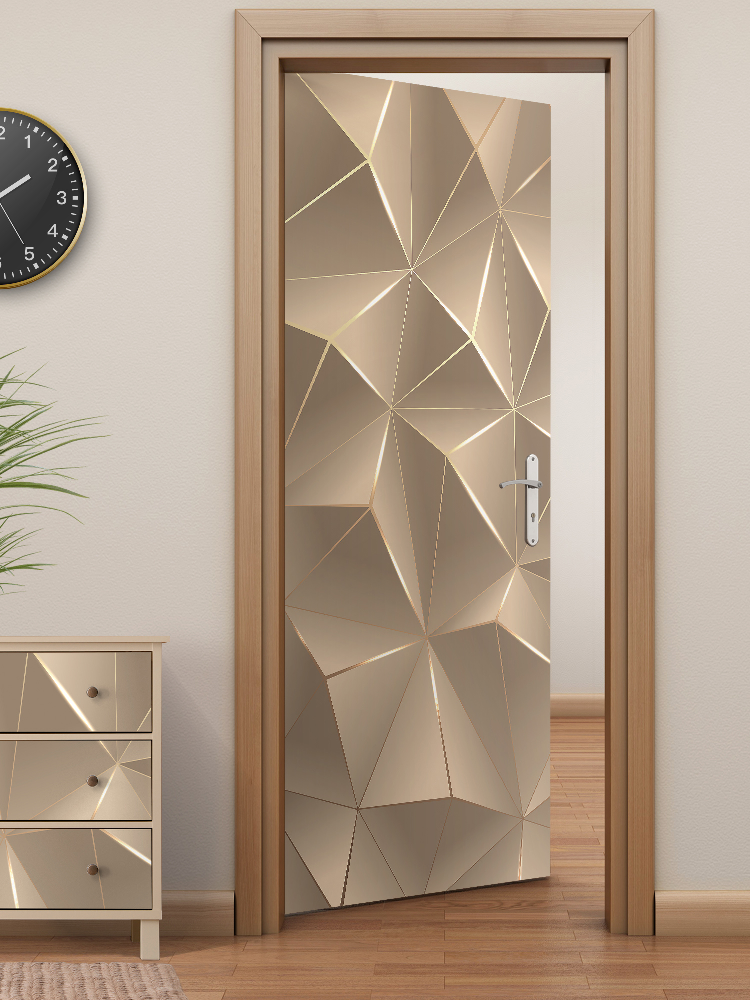 Дверь после шпаклевки и шлифовки