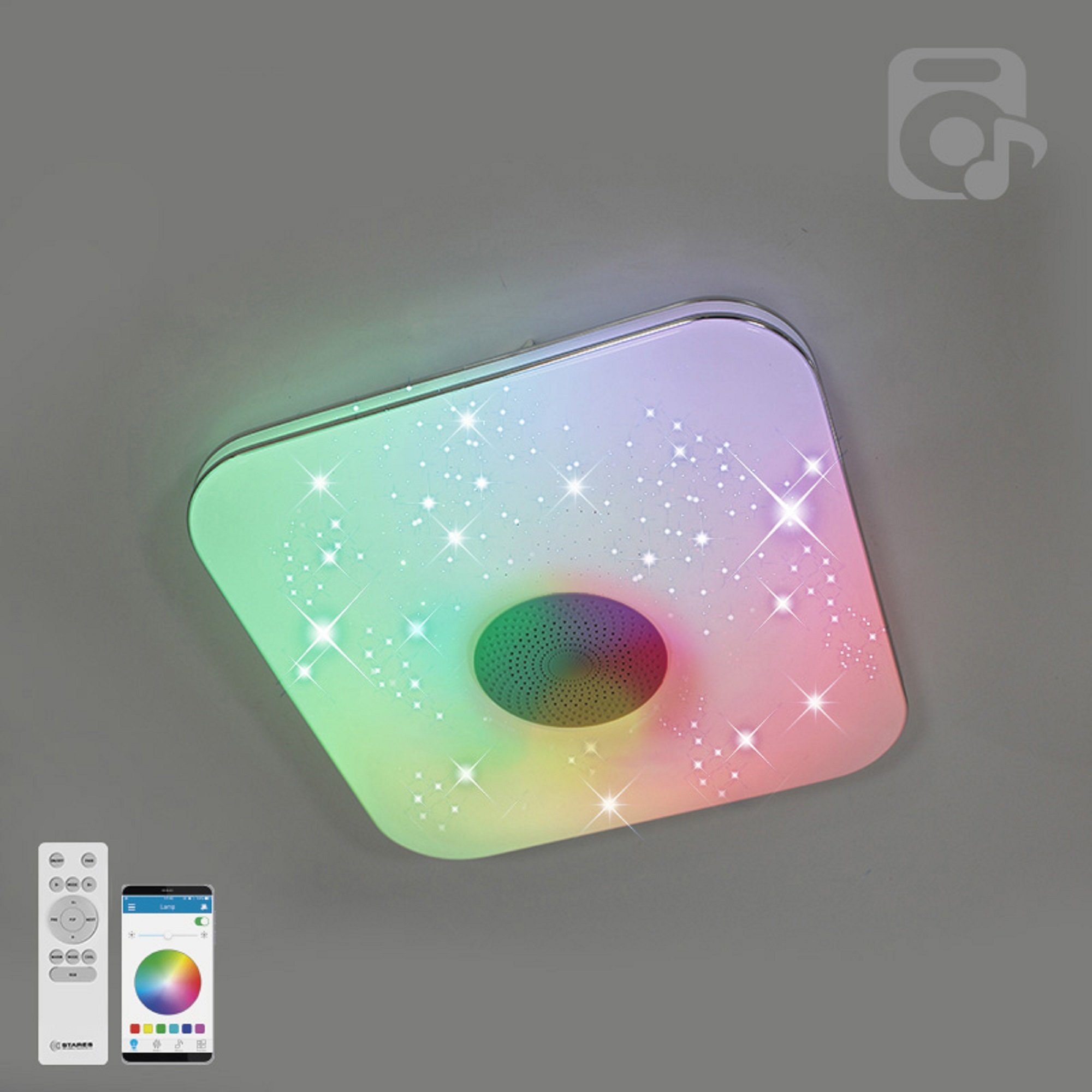 Изображение товара Светильник настенно-потолочный Estares a-play с Bluetooth и RGB