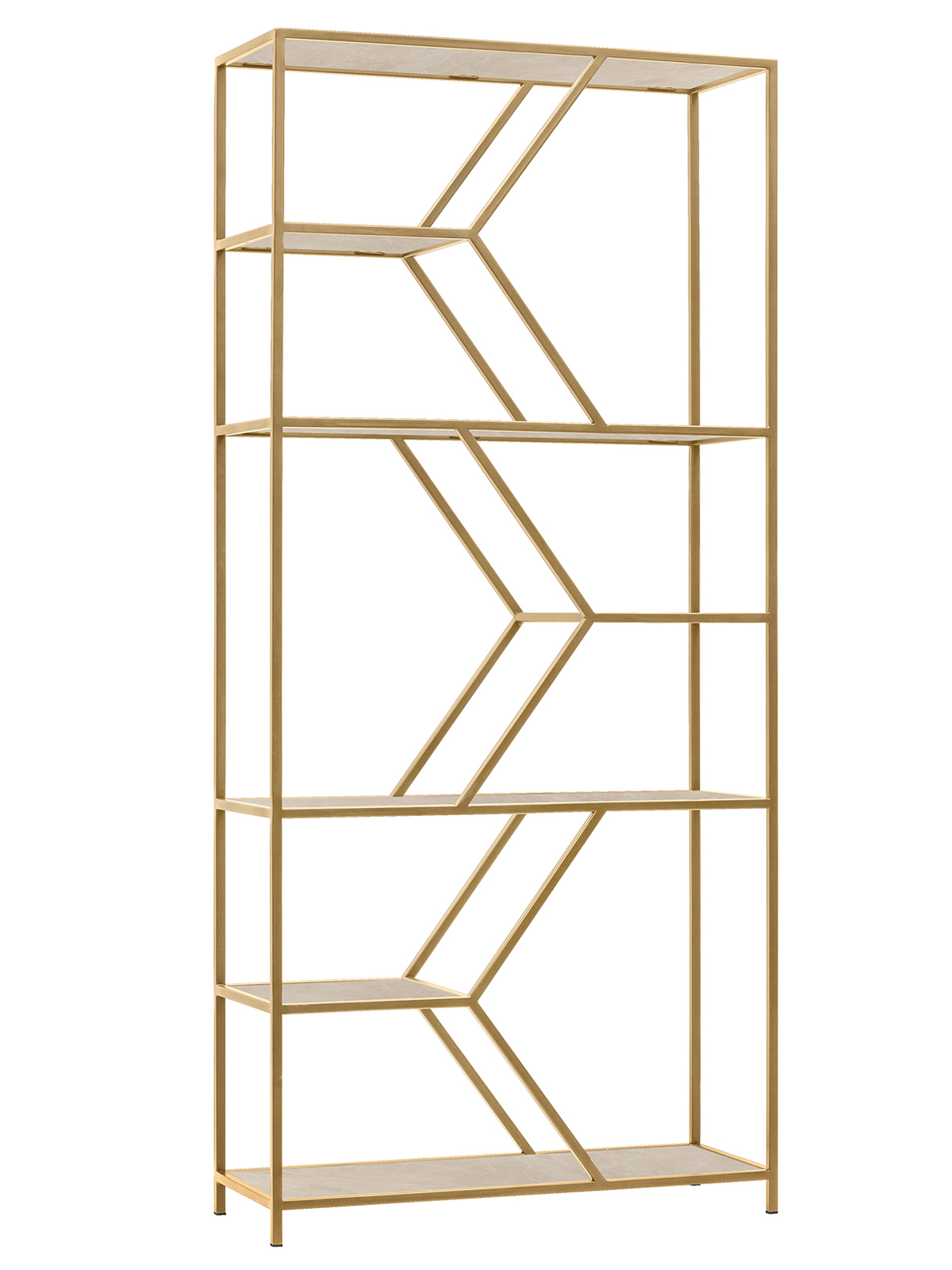 Изображение товара Стеллаж Greenween GW-MALTA-MINI-G-KI 80x175x30 см сталь цвет золотой