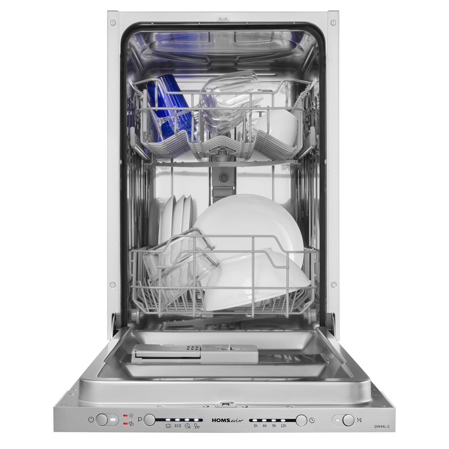 Изображение товара Встраиваемая посудомоечная машина Homsair DW44L-2, 45 см, 4 программы, белая