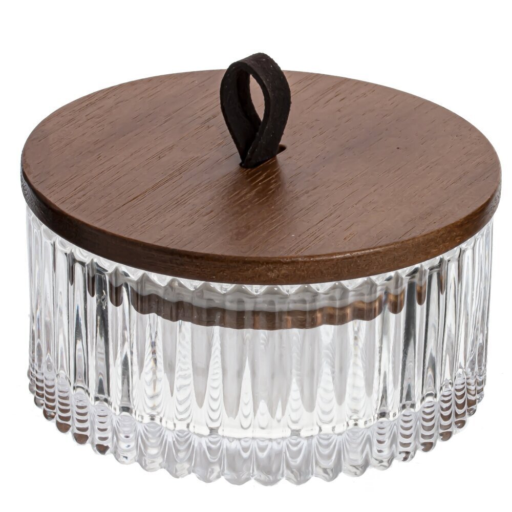 Изображение товара Шкатулка стеклянная коричневая 11x5,5 см