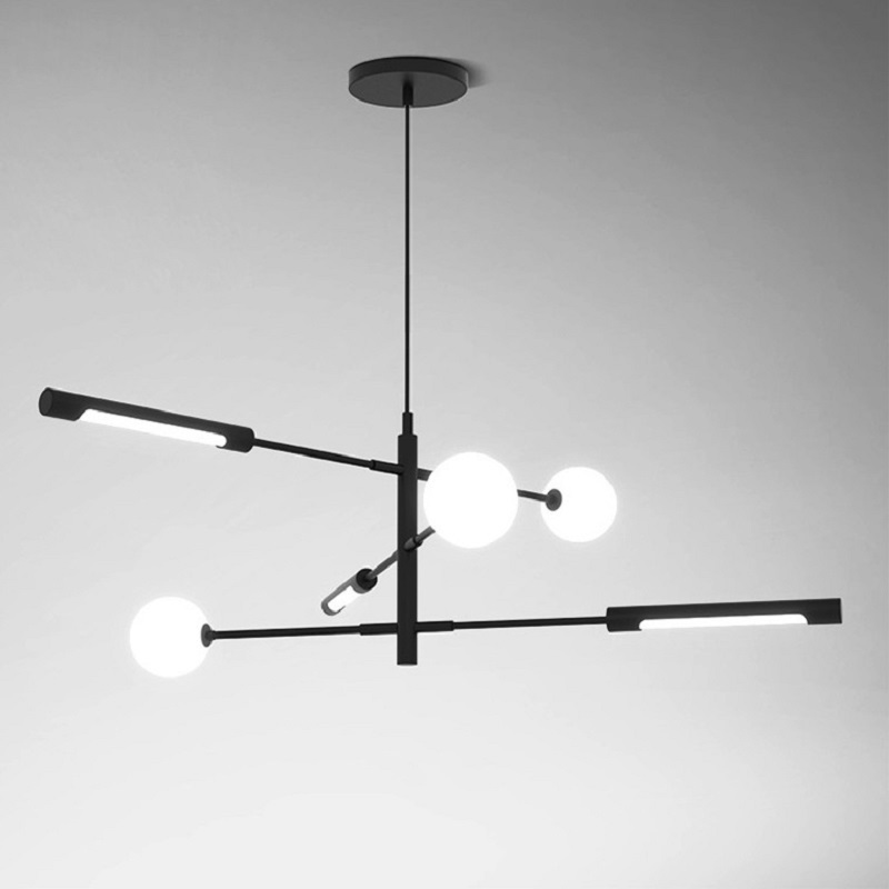 Изображение товара Люстра потолочная IMPERIUMLOFT RUNNA 6 ламп серый стиль скандинавский дизайн