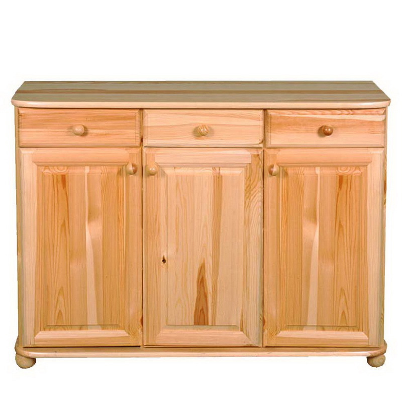 Изображение товара Комод Дом мебели из сосны Норд 3 ящика 122x38x87 см сосна цвет бежевый