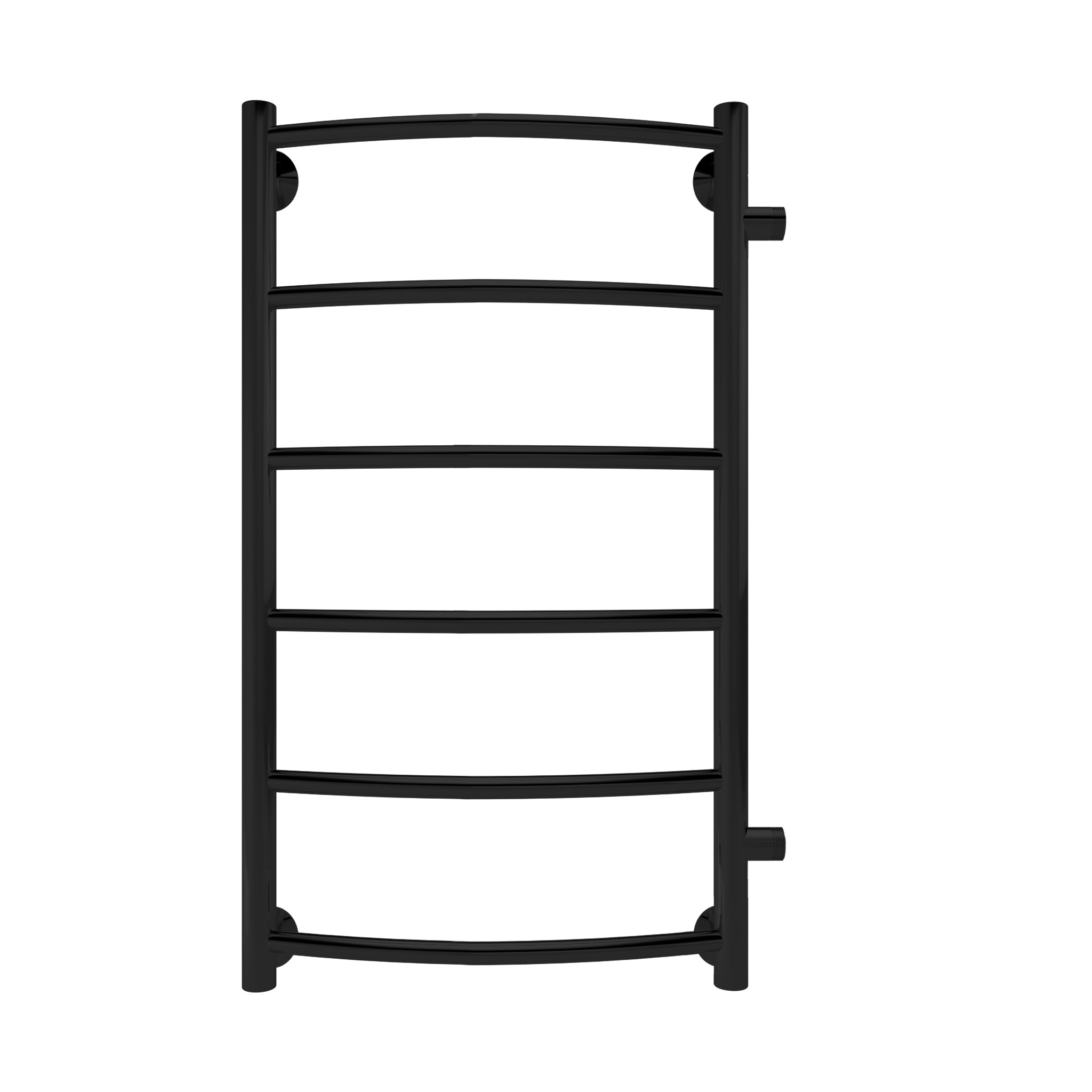 Изображение товара Полотенцесушитель водяной Indigo Arc 70x39 см из нержавеющей стали черный матовый