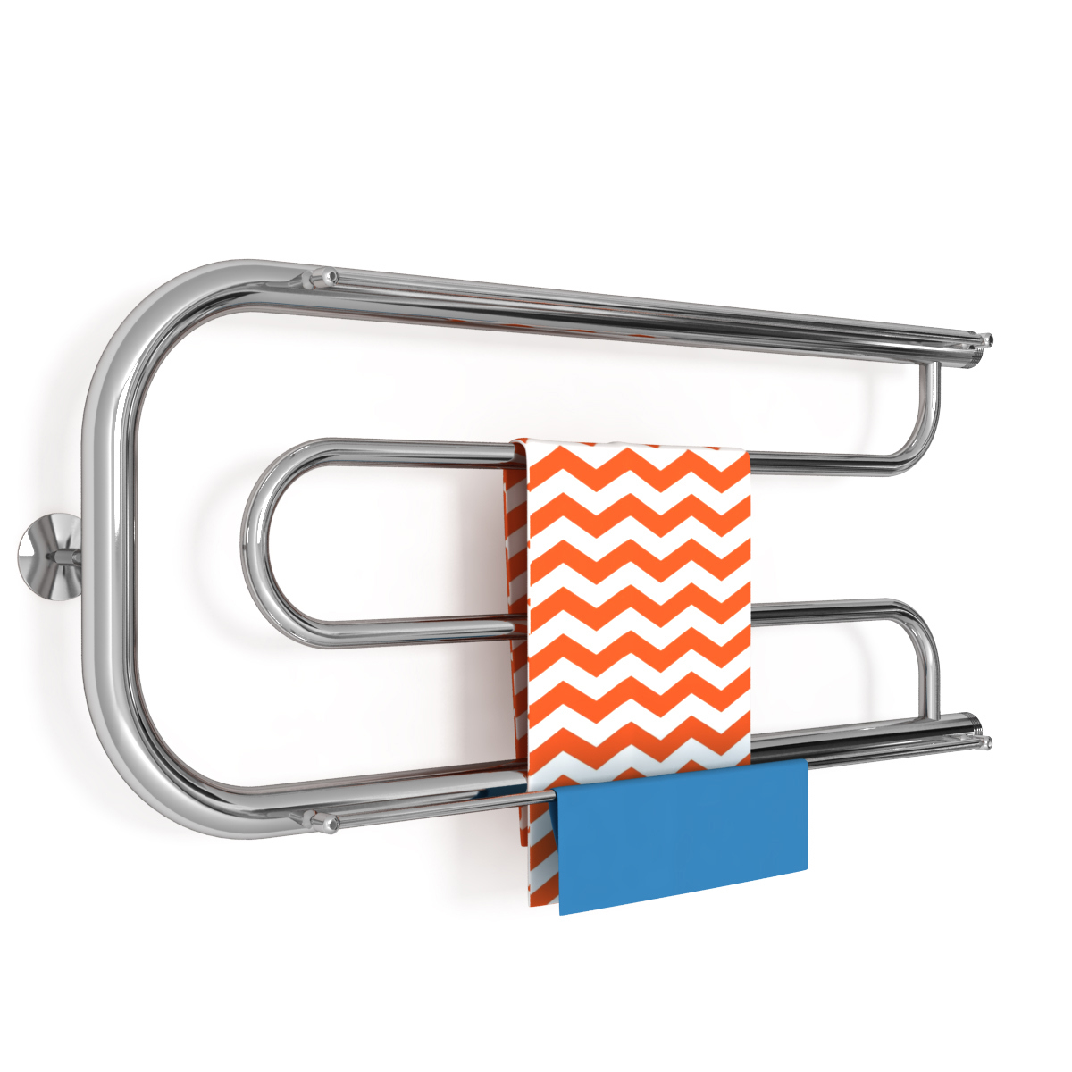 Изображение товара Водяной полотенцесушитель Zigzag Фокстрот А 80x32 см нержавеющая сталь с полкой