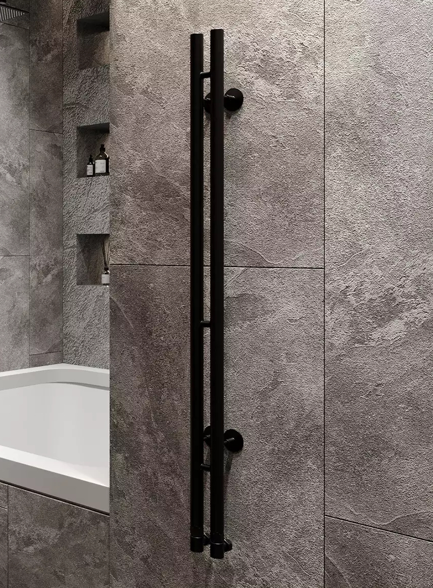 Изображение товара Полотенцесушитель Guardo STRETTO 8.2x120 см черный матовый