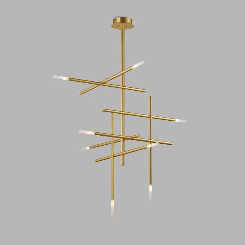 Изображение товара Люстра на штанге ImperiumLoft 207813-26 Traverse 12 ламп 16 м² цвет золото