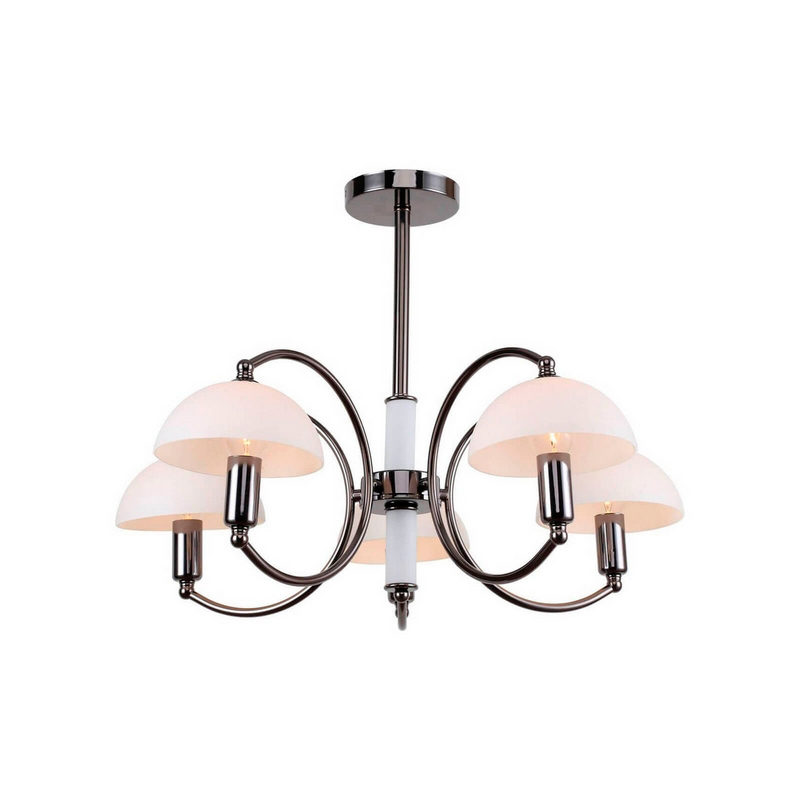 Изображение товара Люстра потолочная Lussole Lgo Gila GRLSP-8084 5 ламп неоклассика белая черная глянцевая