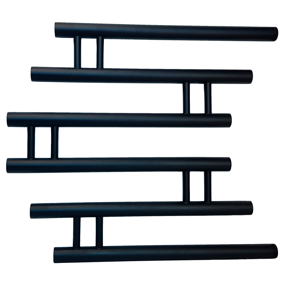 Изображение товара Водяной полотенцесушитель Indigo Фокстрот Zip 50x50 см нержавеющая сталь черный матовый