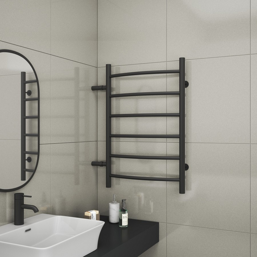 Изображение товара Полотенцесушитель водяной Маргроид Лина П6 50x80 см черный матовый