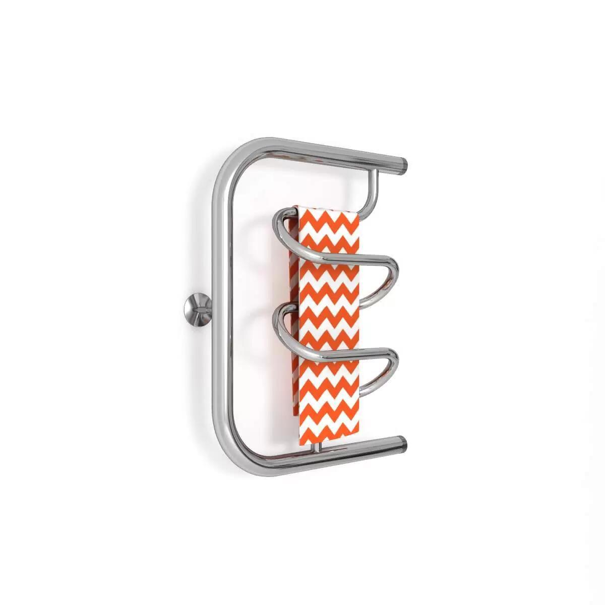 Изображение товара Водяной полотенцесушитель Zigzag Dw 50x40 см U-образный нержавеющая сталь серебро