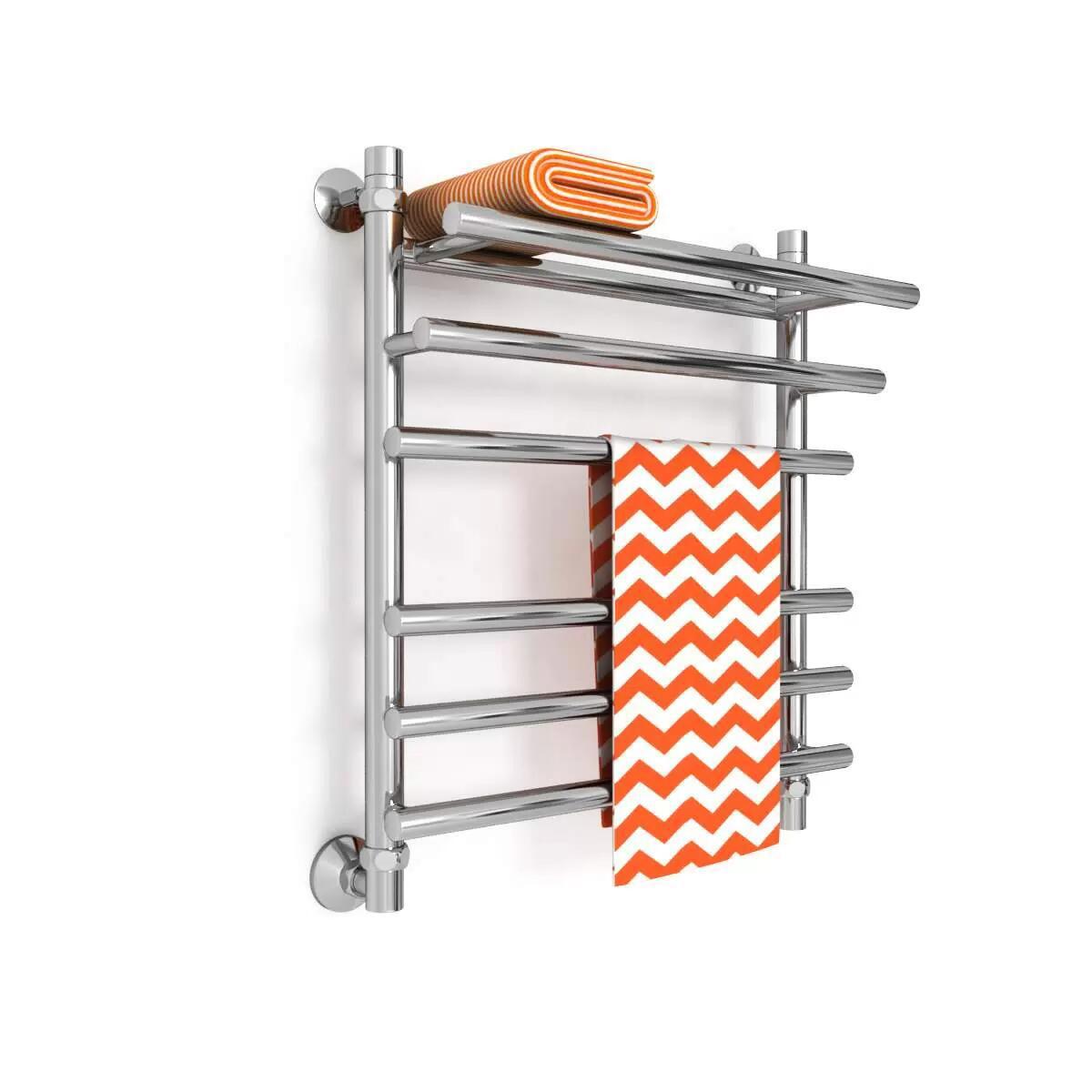 Изображение товара Водяной полотенцесушитель с полкой Zigzag F Ultra 50x60 см нержавеющая сталь Россия