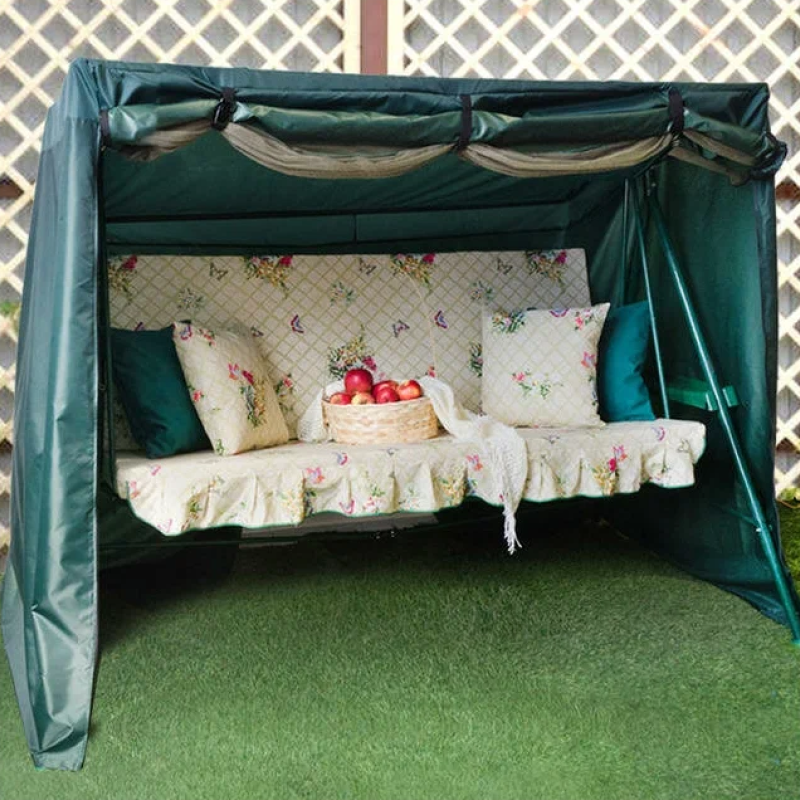 Изображение товара Чехол на качели садовые Качели и дача 220x125 см Милан оксфорд зеленый