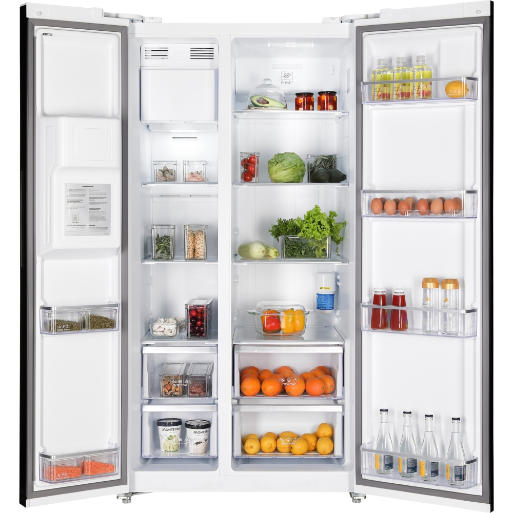 Изображение товара Холодильник Hiberg RFS-650DX NFGW с автоматическим льдогенератором и No Frost