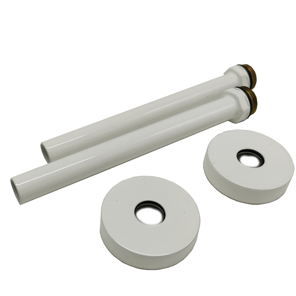 Изображение товара Комплект трубок SR Rubinetterie 15x1.0 с наружной резьбой 1/2x15 с круглыми отражателями цвет белый