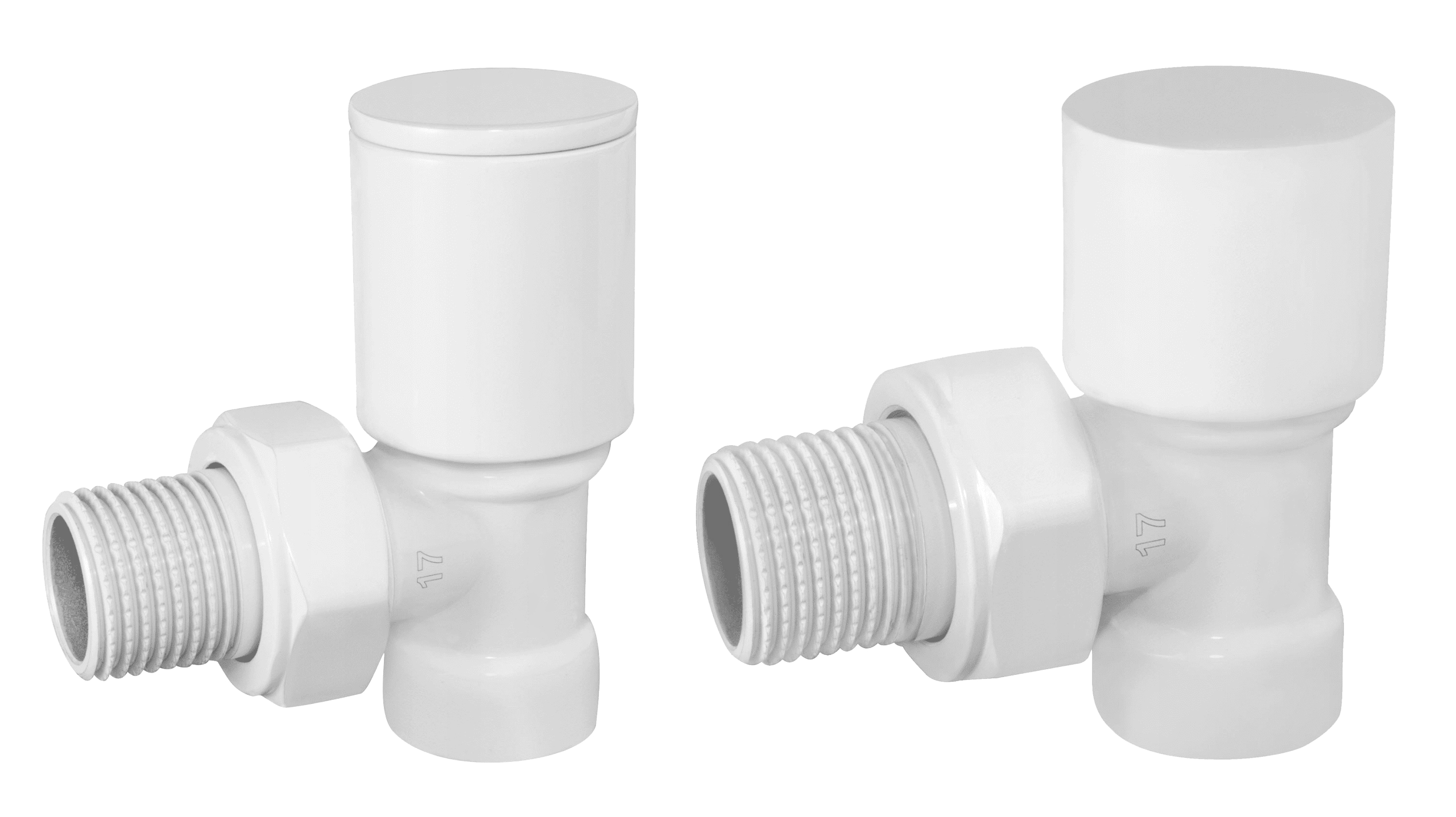 Изображение товара Комплект подключения радиатора угловой Vivaldo ARV 1/2 белый для системы отопления