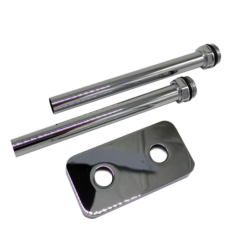 Изображение товара Комплект трубок SR Rubinetterie 15x1.0 с нар. резьбой 1/2х15 и отражателем 50 мм хром