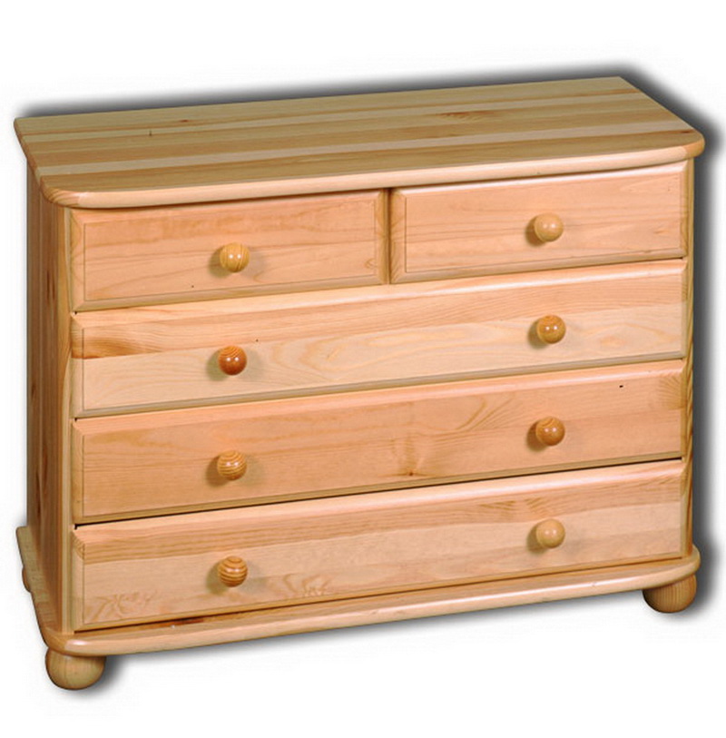 Изображение товара Комод Дом мебели из сосны 82-05 Вокко 5 ящиков 82x38x62 см сосна цвет бежевый
