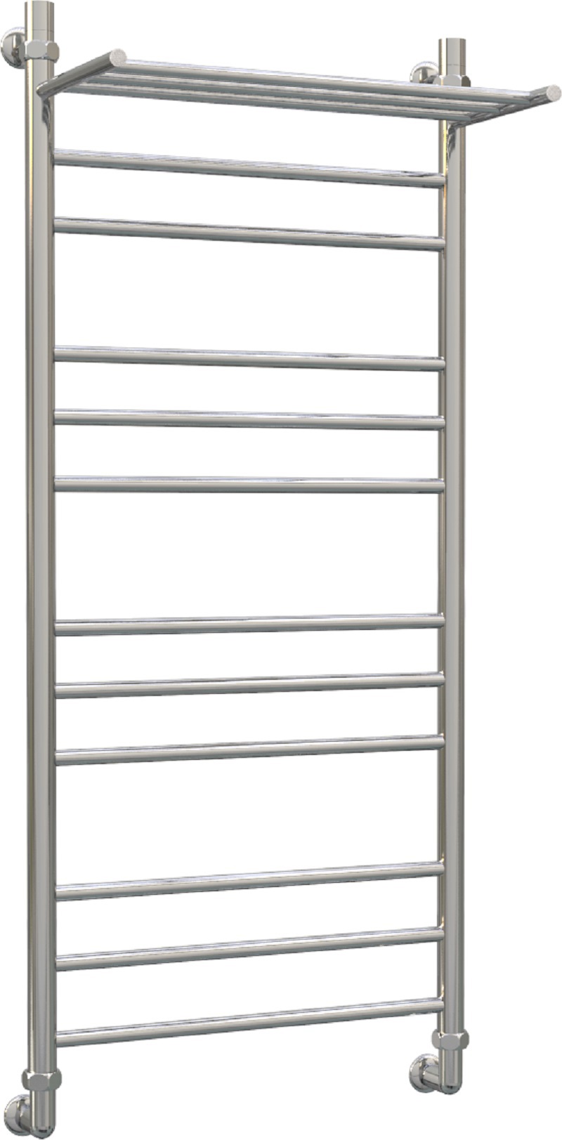 Изображение товара Полотенцесушитель водяной с полкой Aquanerzh Прямая Групповая 60x120 см 1" нержавеющая сталь