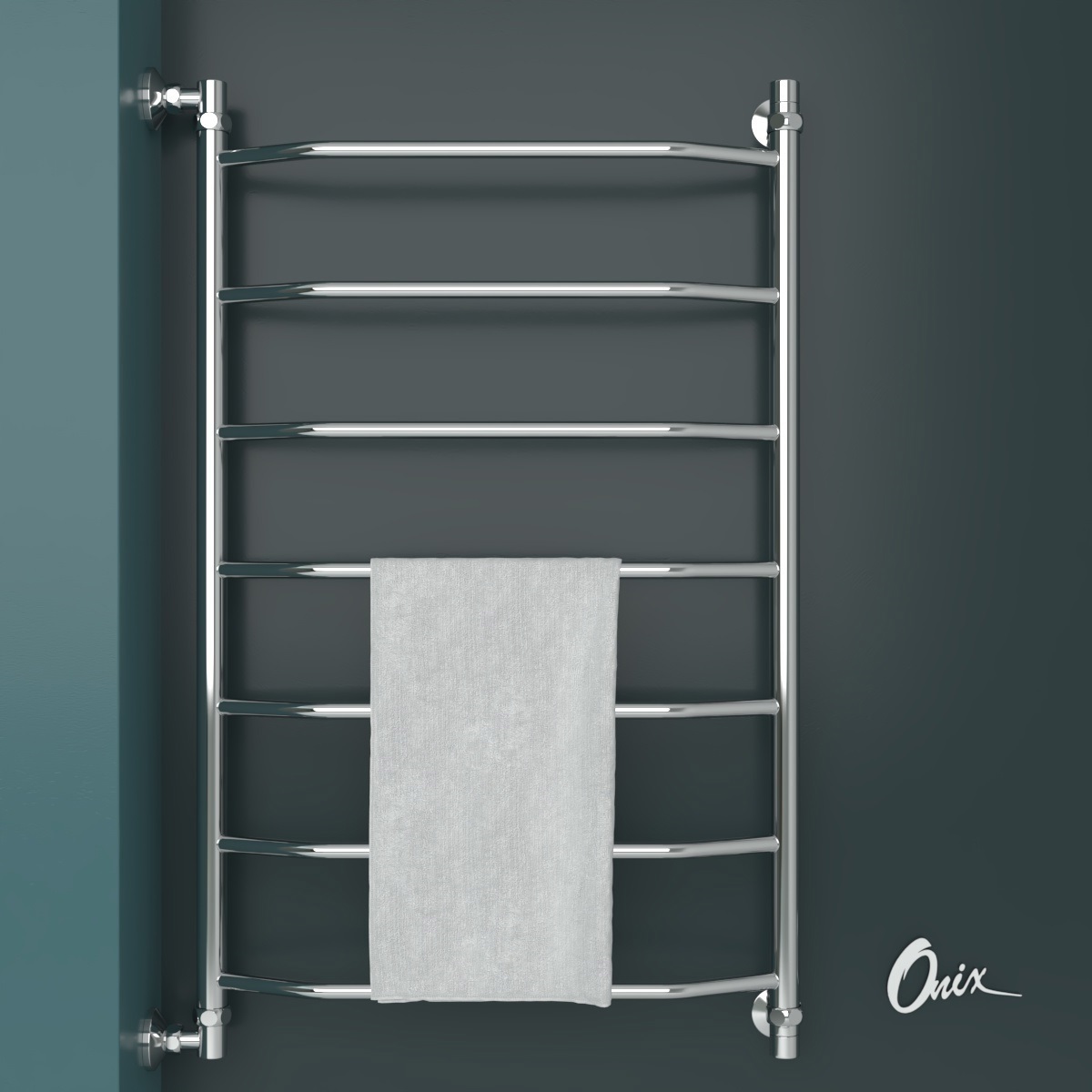 Изображение товара Полотенцесушитель водяной лестница Onix Orion Left 60x100 см 1/2" нержавеющая сталь цвет хром