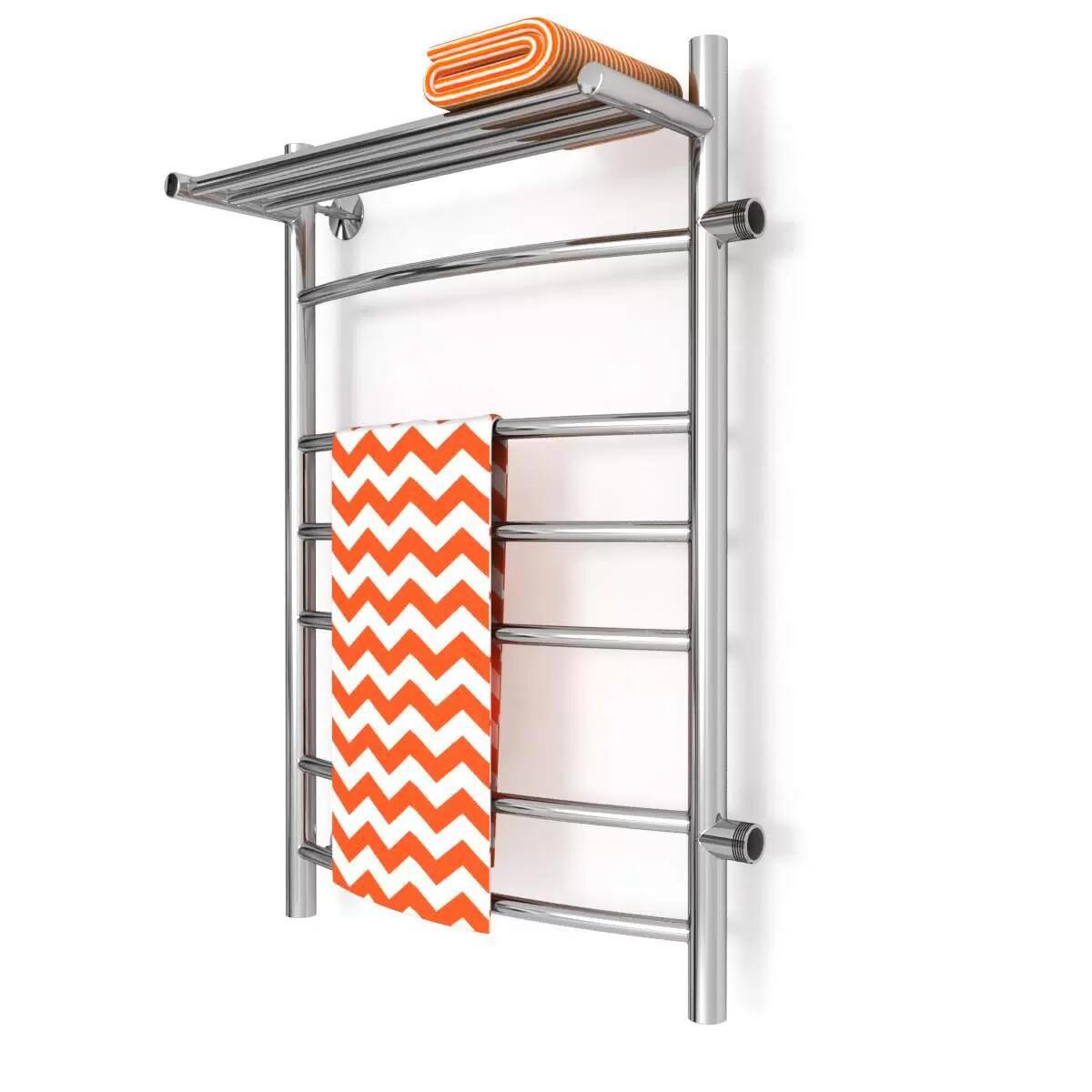 Изображение товара Полотенцесушитель водяной с полкой лестница Zigzag Lft 50x80 см 1" нержавеющая сталь цвет серебро LftR-500-500-800 Изображение товара Полотенцесушитель водяной с полкой лестница Zigzag Lft 50x80 см 1" нержавеющая сталь цвет серебро LftR-500-500-800