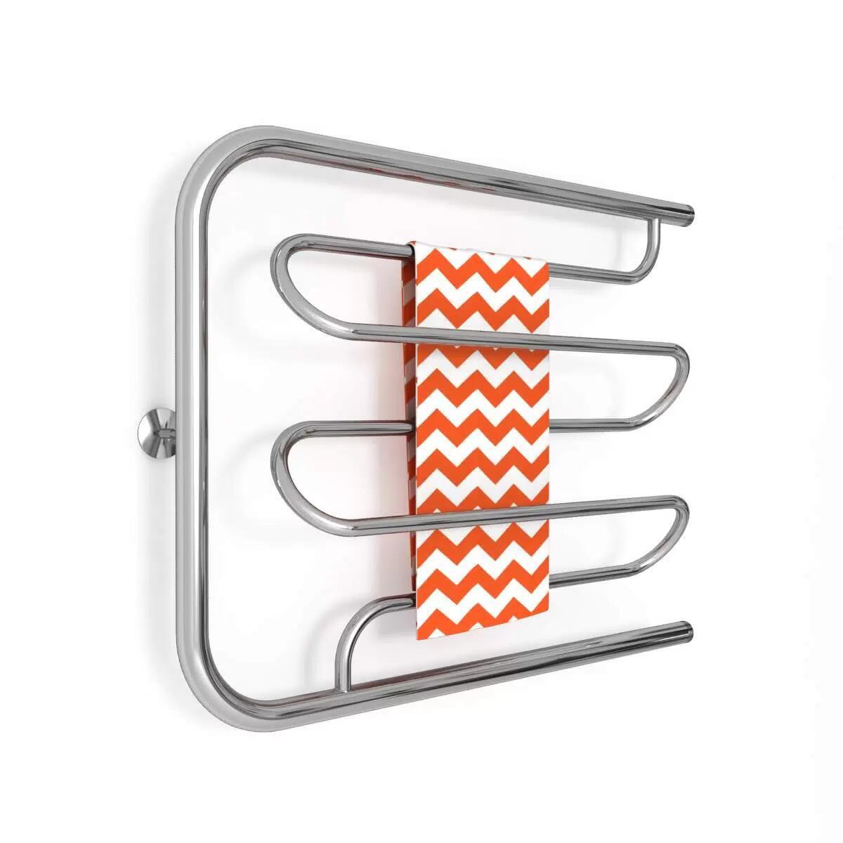 Изображение товара Водяной полотенцесушитель Zigzag Dw 80x60 см нержавеющая сталь серебро