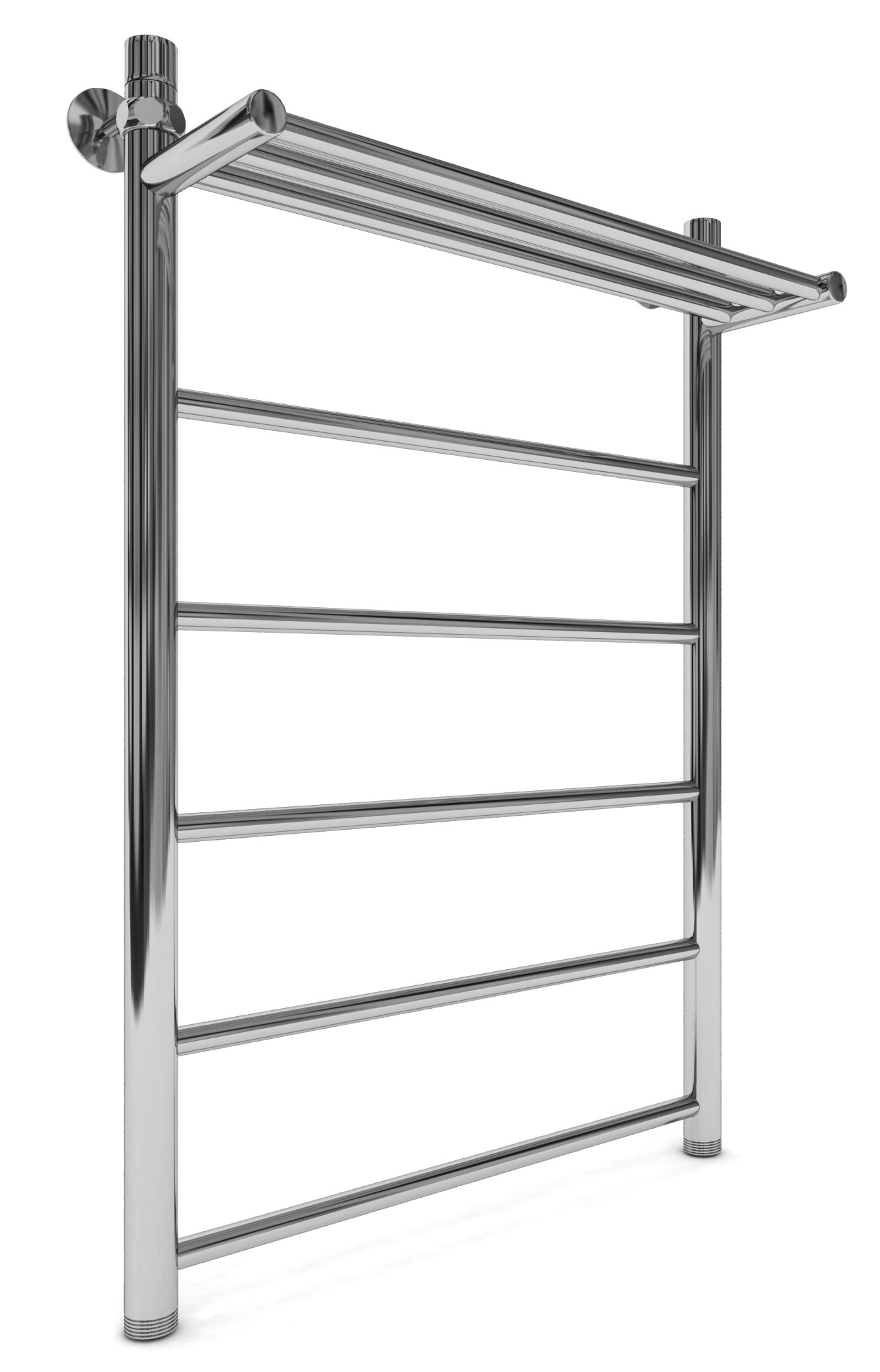 Изображение товара Водяной полотенцесушитель INDIGO Line 50x50 см с полкой из нержавеющей стали