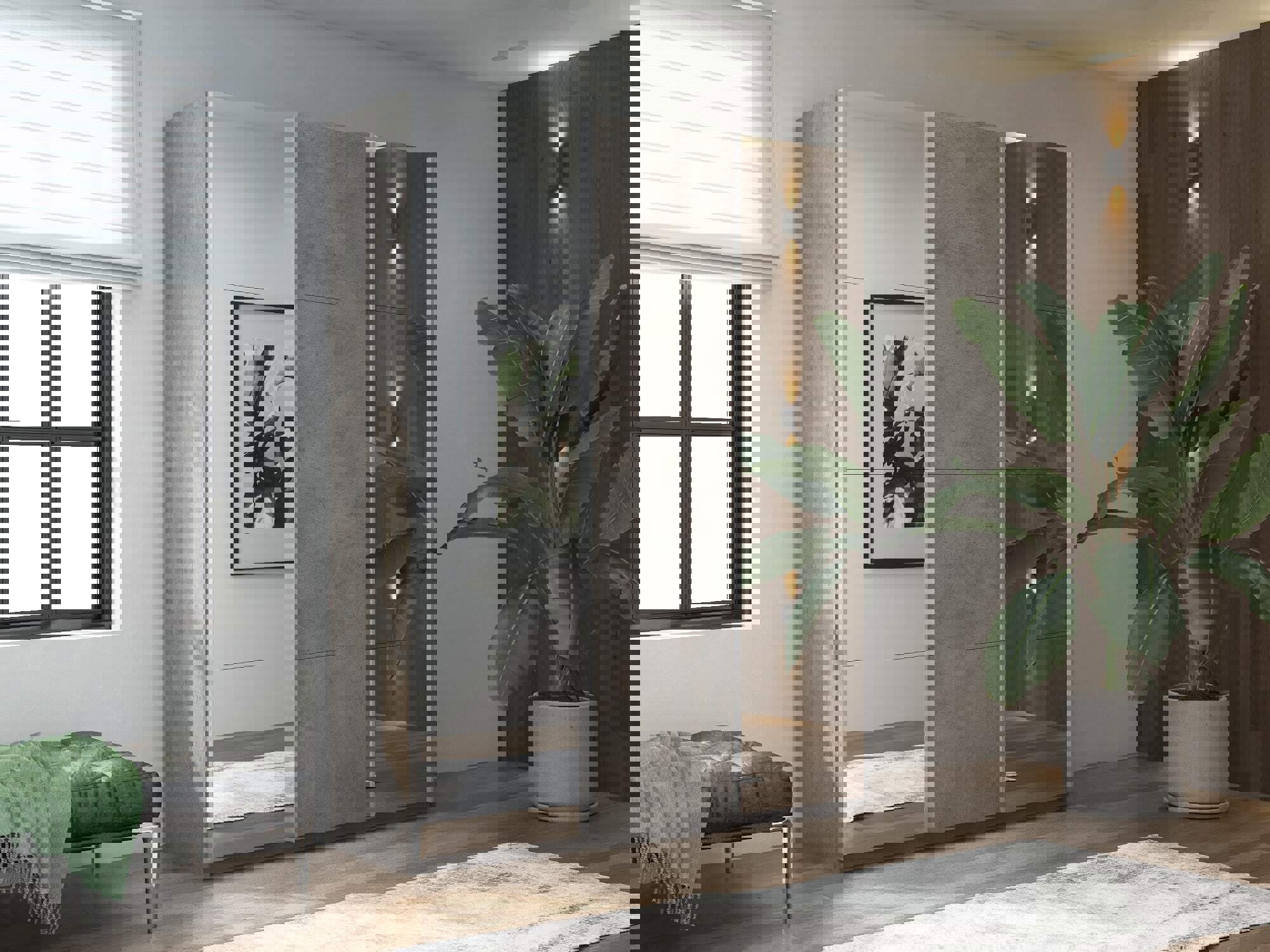 Изображение товара Шкаф-купе Прайм 3 дверный с зеркалом и 9 полками Мебельной Компании Е1 230x180x57 см