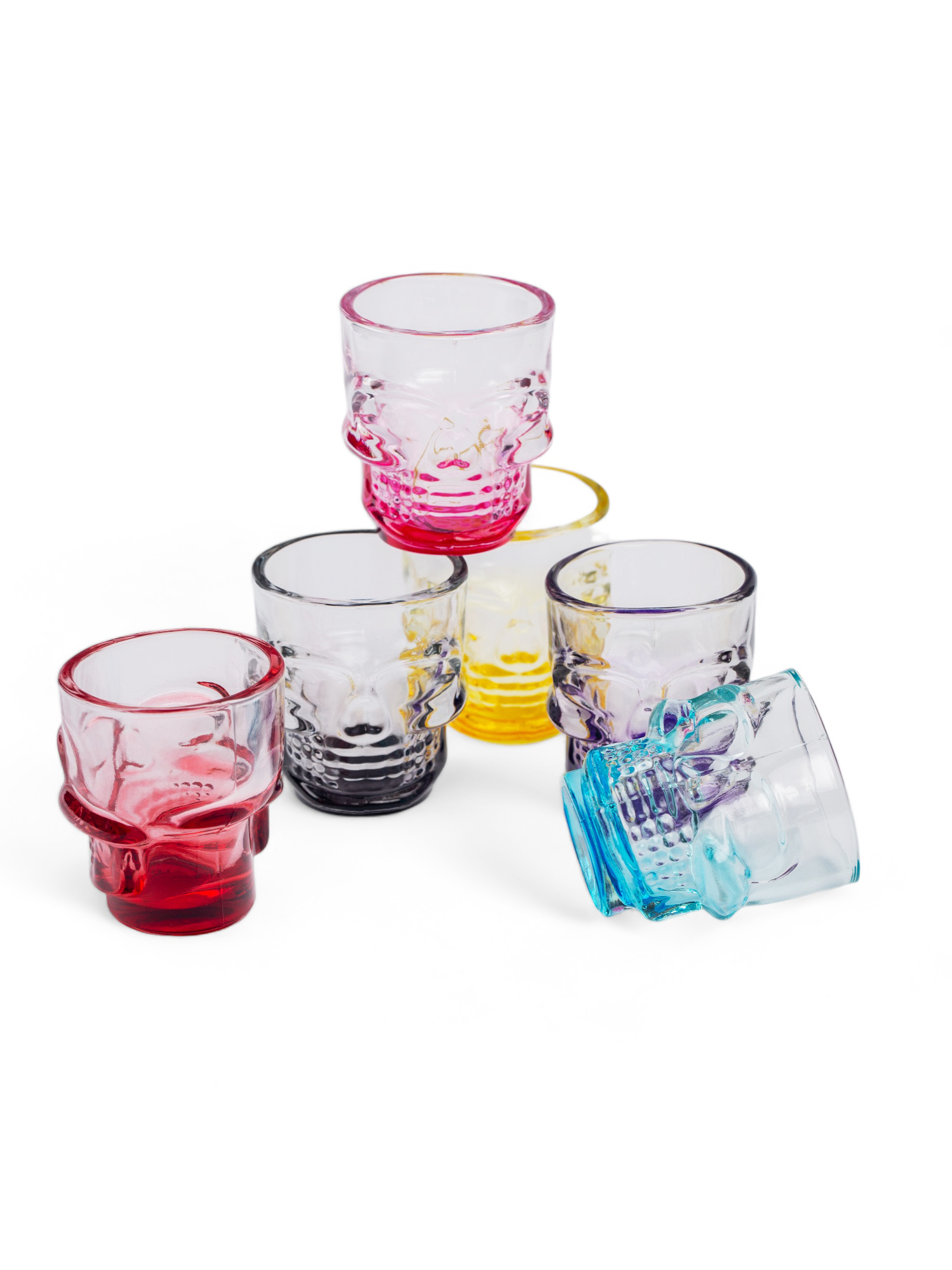Изображение товара Набор стопок стеклянных Glasserie Skull colors 50мл цвет прозрачный 6шт