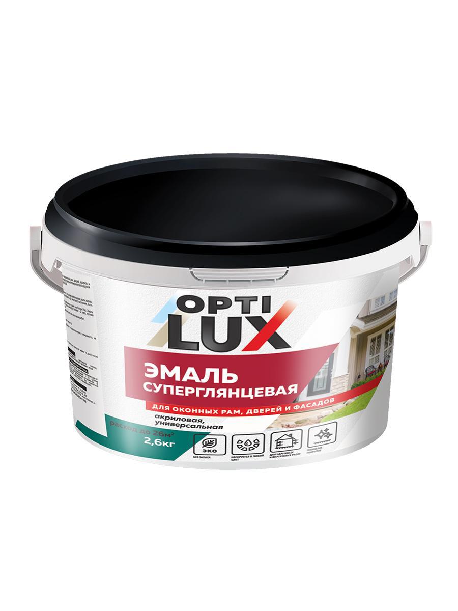 Изображение товара Эмаль акриловая ОПТИЛЮКС 22481 цвет белый 2.6 л