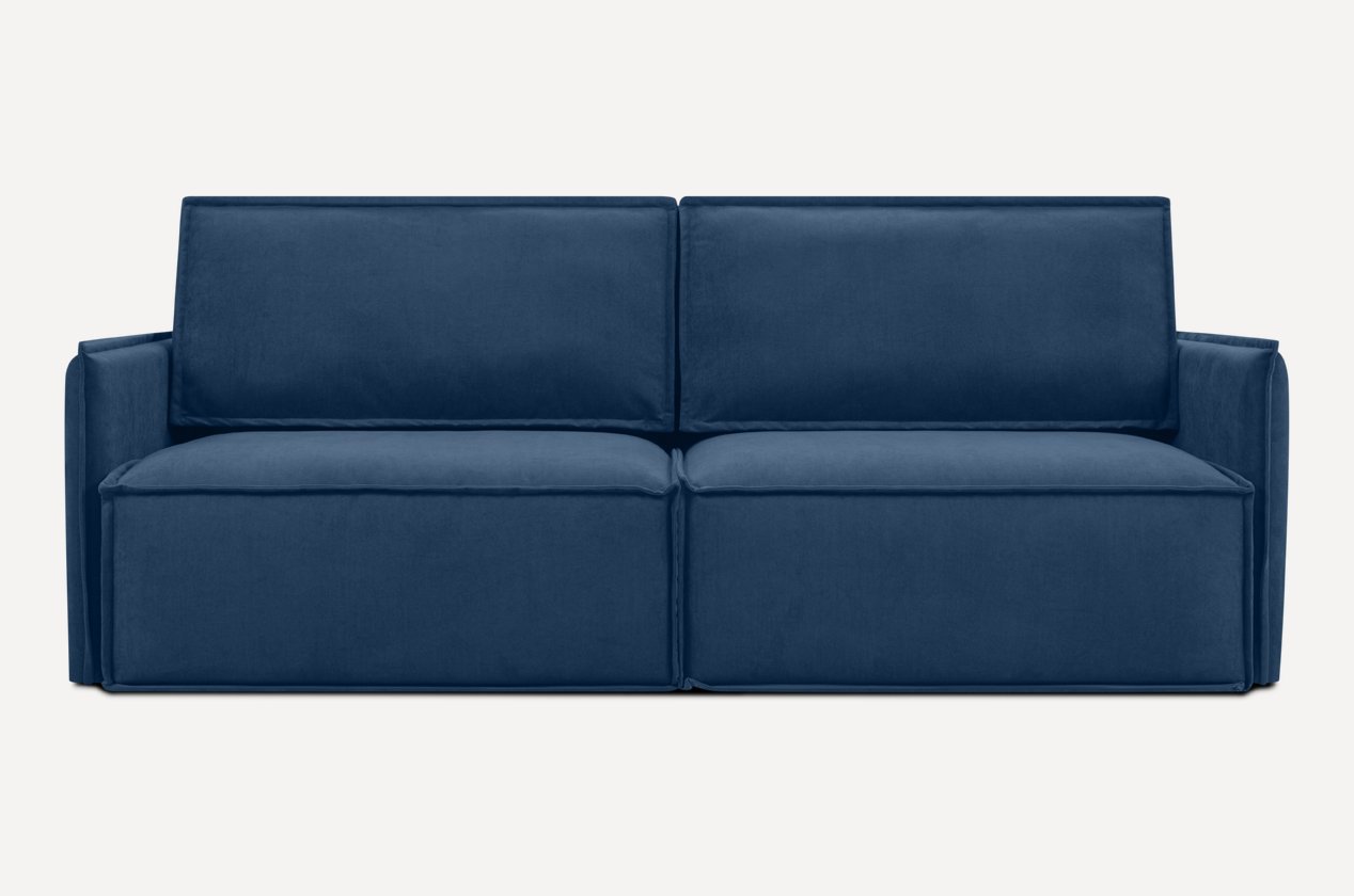 Изображение товара Диван раскладной Divan.ru Ольен 218x89x120 см велюр цвет синий