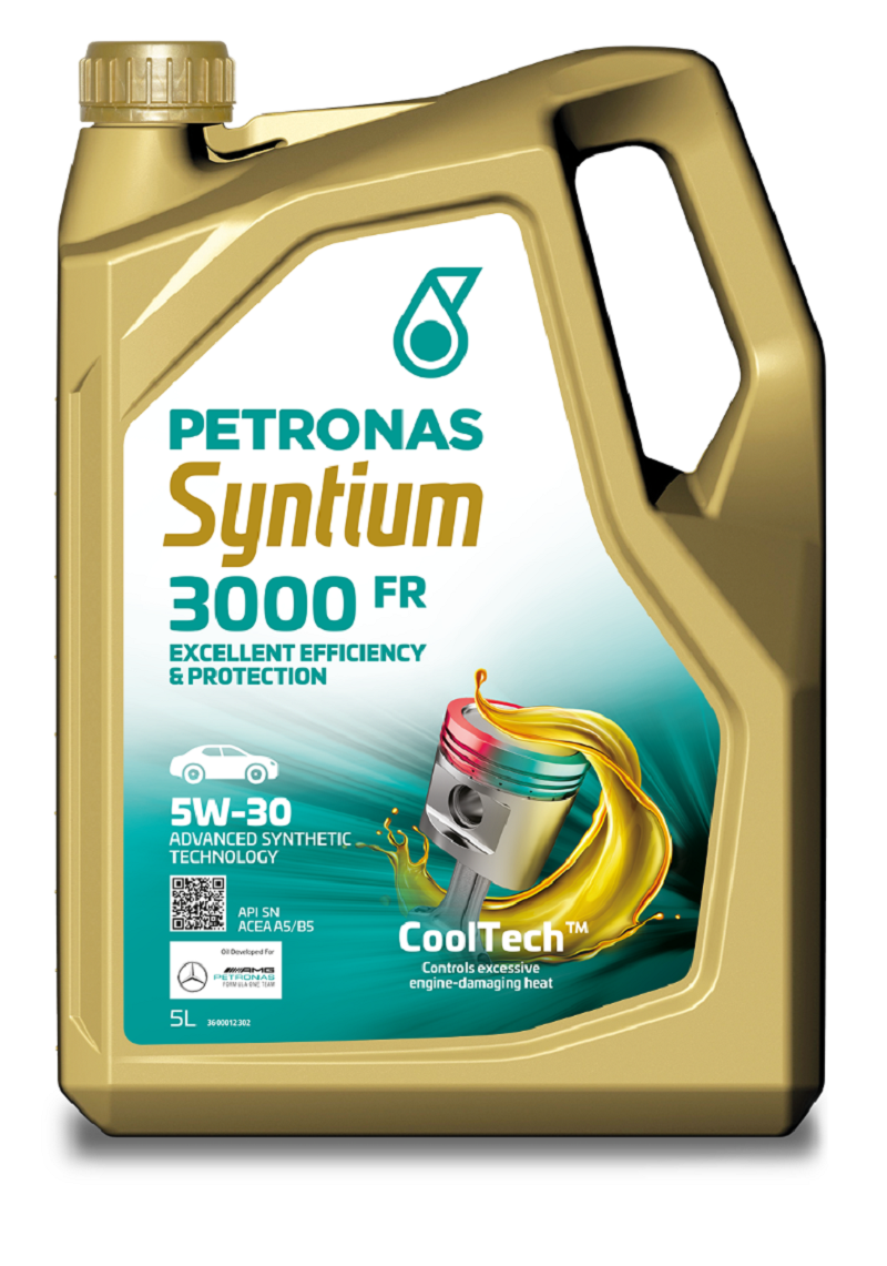 Изображение товара Моторное масло PETRONAS Syntium 3000 FR синтетическое 5W-30 5л