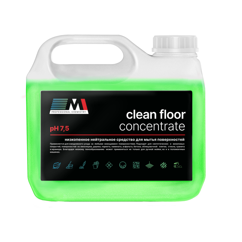 Изображение товара Средство для мытья пола M1 Professional Chemistry M1floor01 концентрированный защита от пятен устранение запахов удаление загрязнений нейтральный 1 л Изображение товара Средство для мытья пола M1 Professional Chemistry M1floor01 концентрированный защита от пятен устранение запахов удаление загрязнений нейтральный 1 л