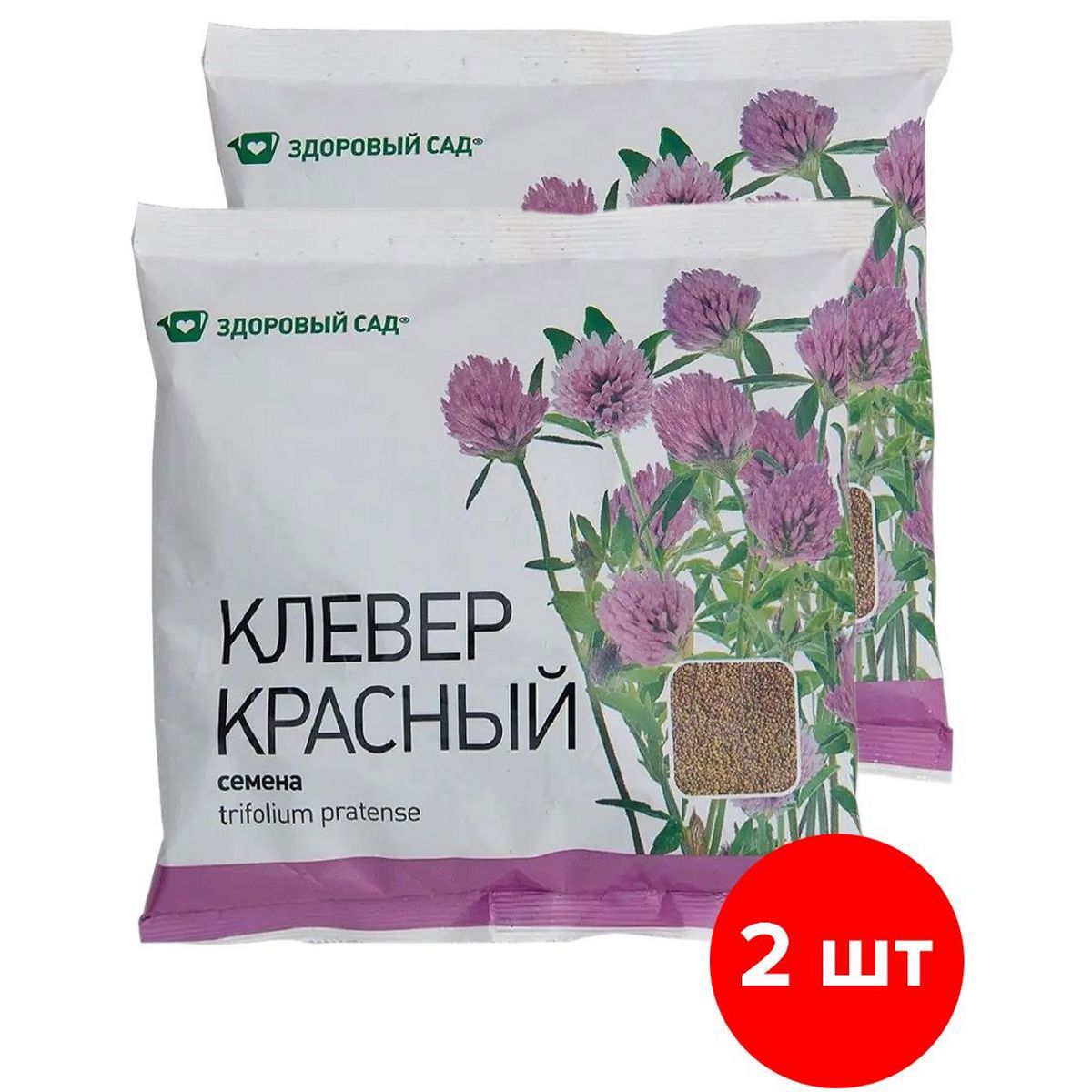 Изображение товара Семена сидерата Здоровый Сад Клевер красный 2 шт по 0.5 кг 1 кг
