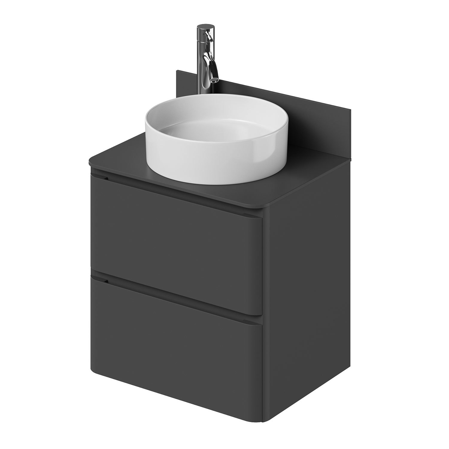 Изображение товара Тумба под раковину Итана 4657810336155 подвесная в ванную 60.2см серый