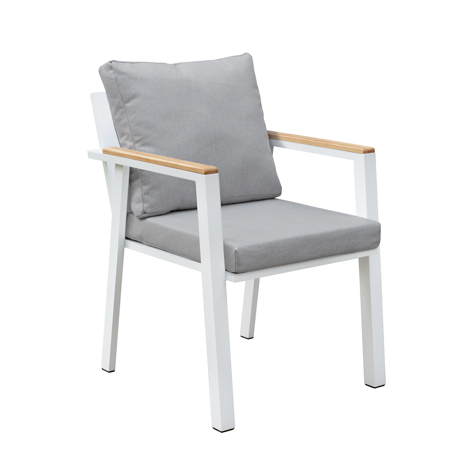 Изображение товара Стул садовый Greenween Santorini 64 см x 64 см x 75 см алюминий и ткани цвет белый