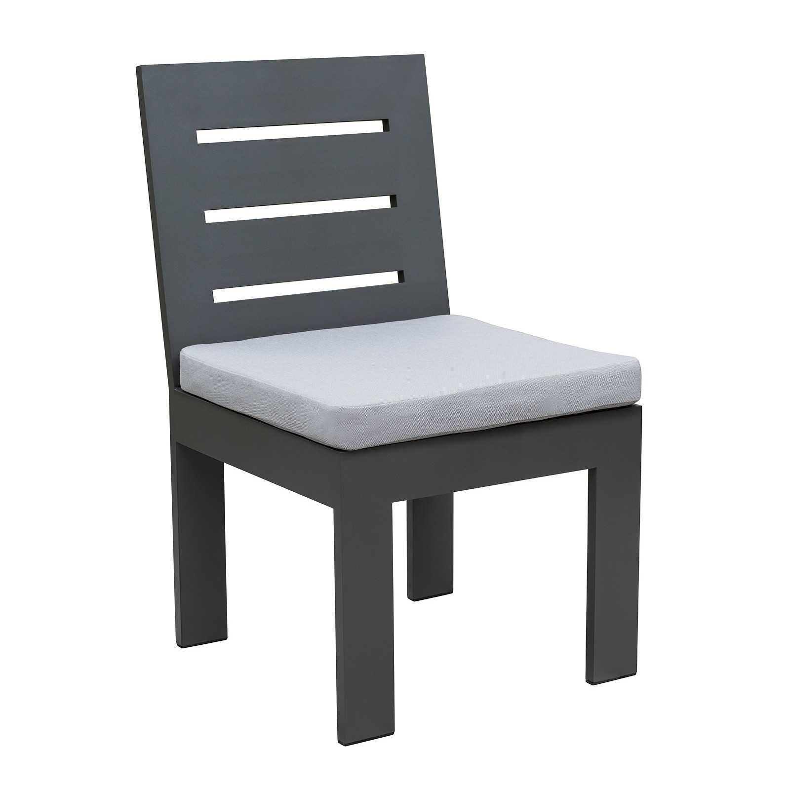 Изображение товара Садовый стул KORFU с подушкой из рогожки серый/серебристый