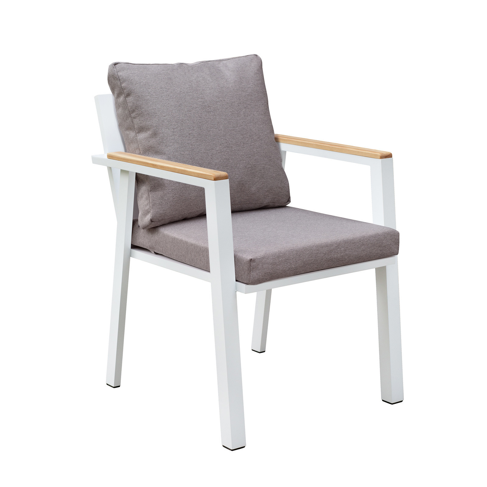 Изображение товара Стул садовый Greenween Santorini 64x64x75 см алюминий ткань белый