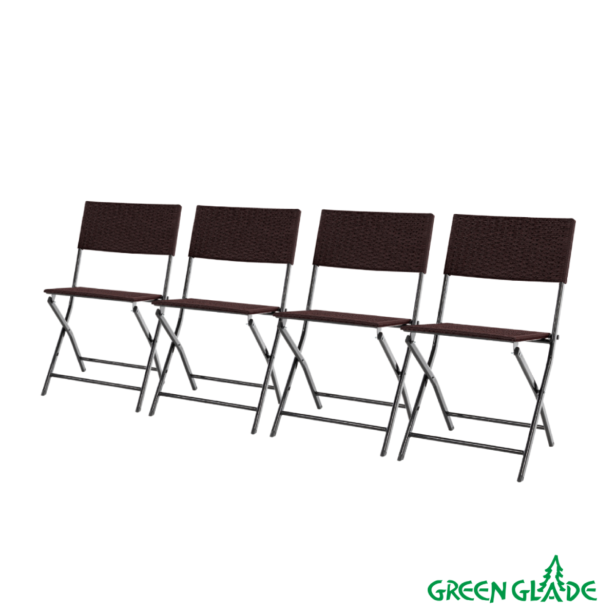 Изображение товара Садовые складные стулья Green glade Келли 4 шт, коричневые, легкие и прочные Изображение товара Садовые складные стулья Green glade Келли 4 шт, коричневые, легкие и прочные