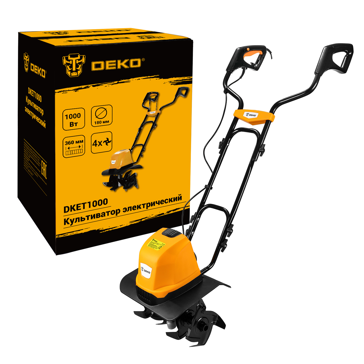 Изображение товара Электрический культиватор DEKO DKET1000 1000 Вт для рыхления почвы