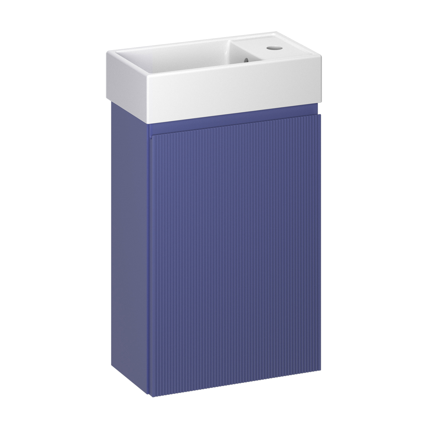 Изображение товара Тумба под раковину подвесная Wellsee 221804001 40см с раковиной цвет синий